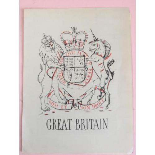 Lithograph 60's Great Britain wapen weapon.