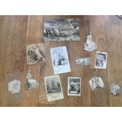 50 gravures en lithos uit 18e en 19e eeuw 20 euro samen