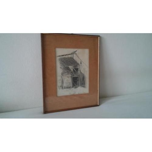 Adri Theunis, ingelijste tekening uit 1938.