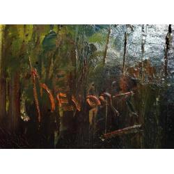 John Bevort - Landschap, olieverf op doek (ingelijst, groot)
