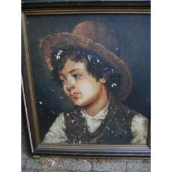 Portret zigeunerjongen / shabby chique