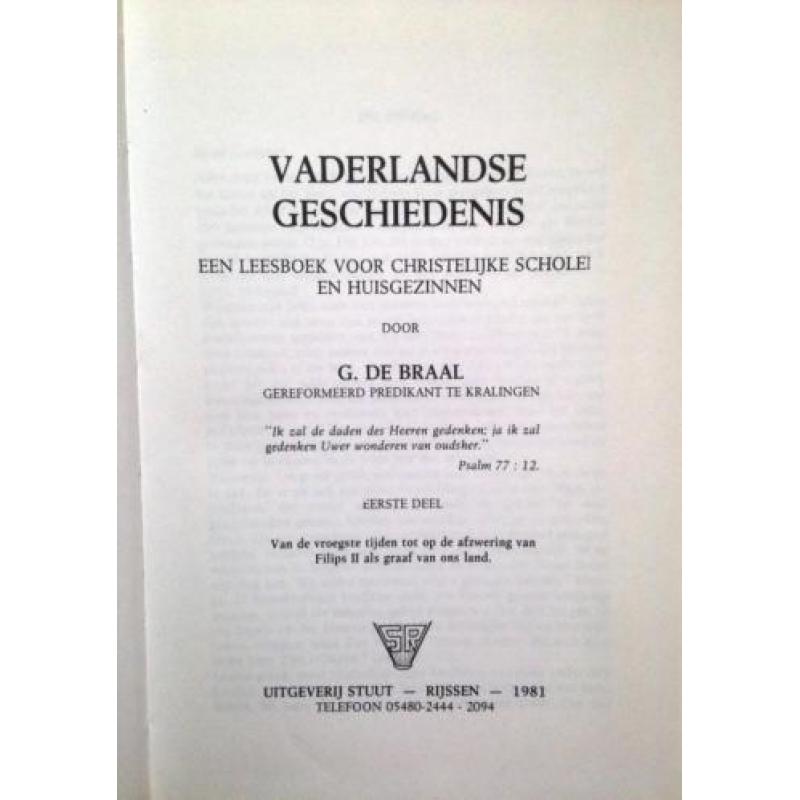 G de Braal - Vaderlandse geschiedenis