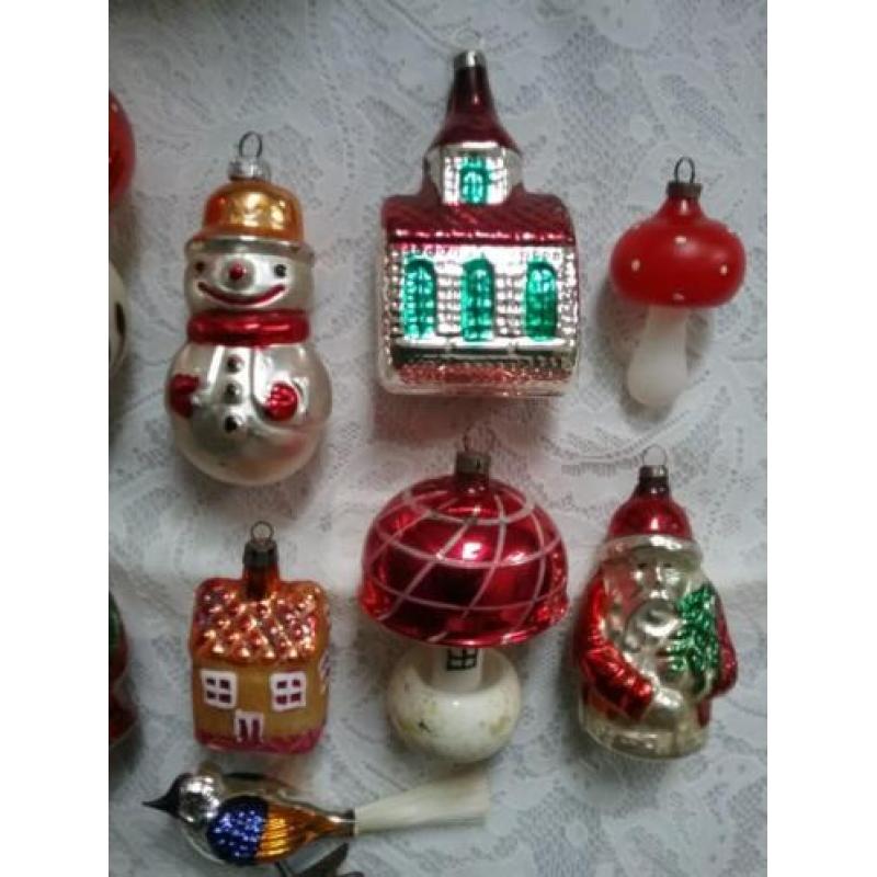 Oude kerstballen kerst figuren kerstversiering kerst bal