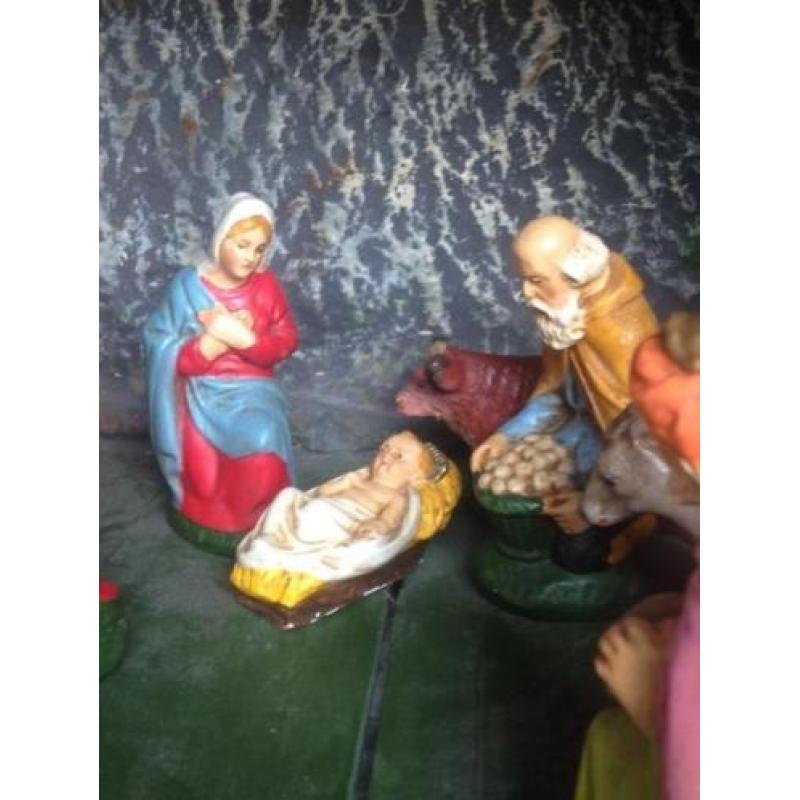 Antieke kerststal 30-er jaren