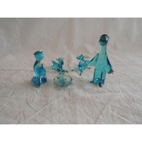 Kerst Groepje van Blauw Glas