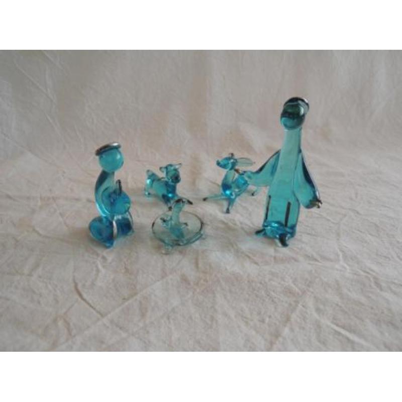 Kerst Groepje van Blauw Glas