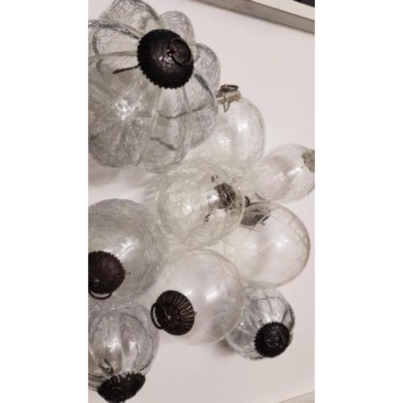 Kerst brocante glazen kerst ballen