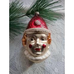 Oude kerstbal clown/pierrot kerst figuur kerstversiering