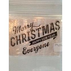 Raamsticker muursticker 3 kerstbomen kleur merry christmas