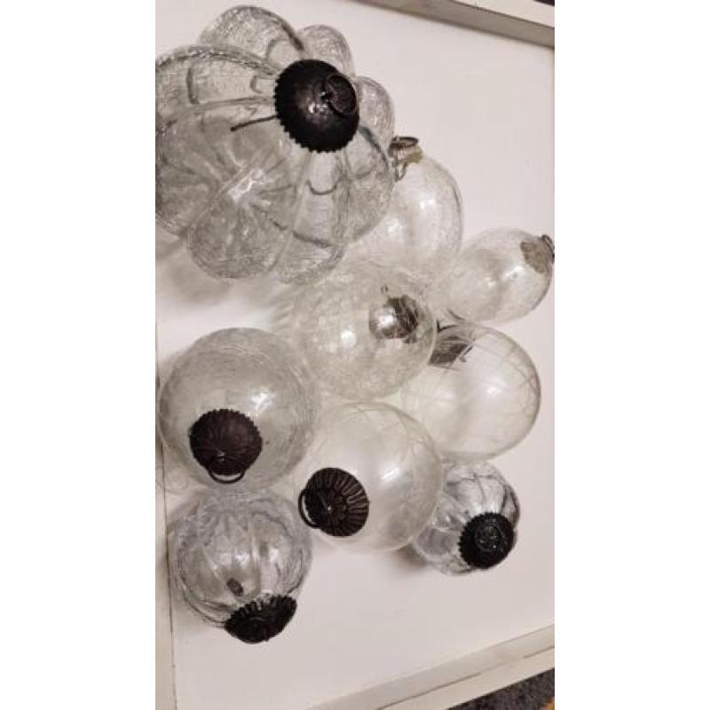 Kerst brocante glazen kerst ballen