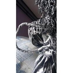 Handgemaakte kerstengel 47 cm