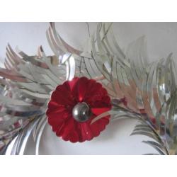 Vintage oud kerstversiering kaarsenkrans kerstkrans kerstbal