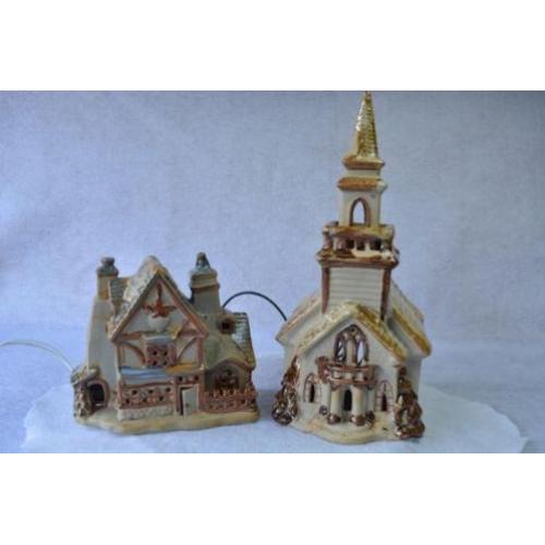 Kerstdorp Kerk met Huis