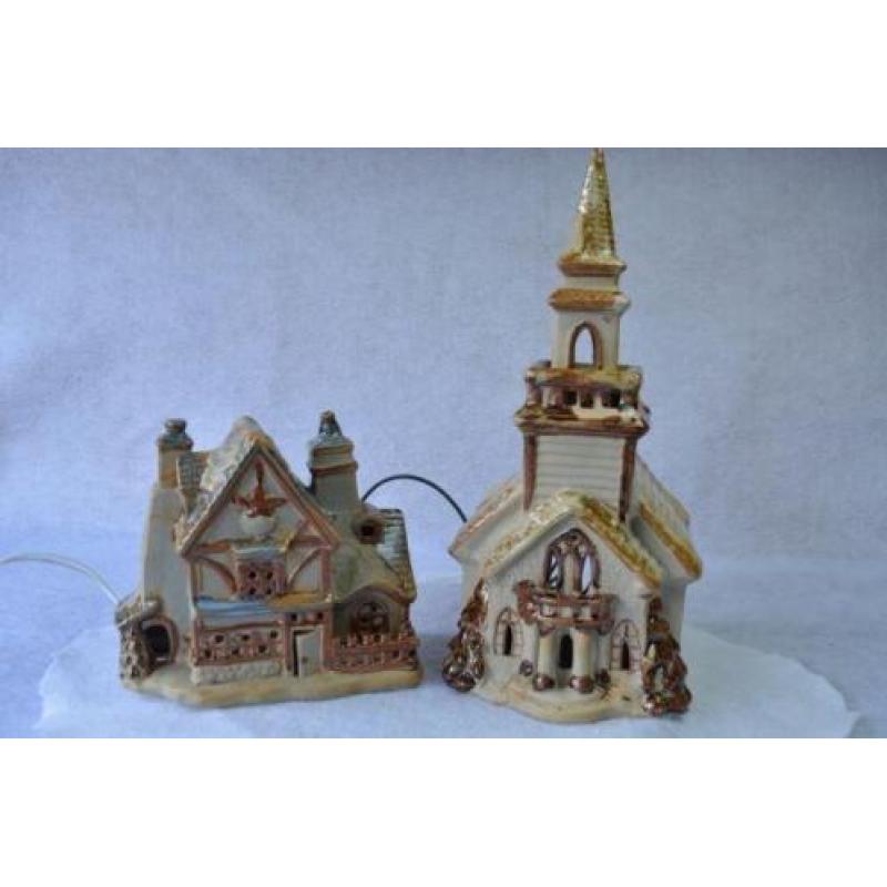 Kerstdorp Kerk met Huis