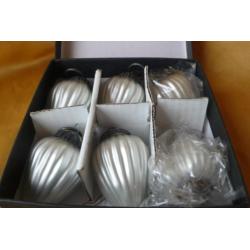 Kerst ballen in originele doos zilver Kugel