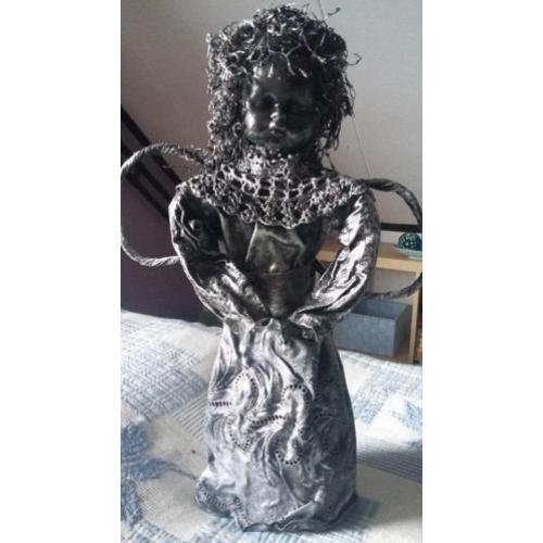 Handgemaakte kerstengel 47 cm
