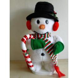 Mooie pluche sneeuwpop