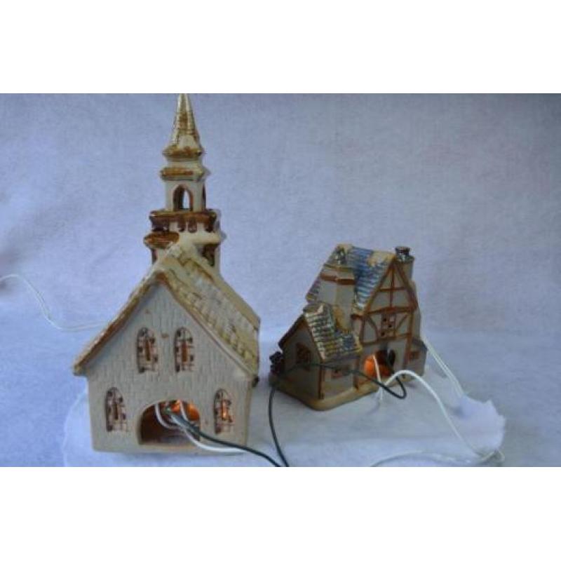 Kerstdorp Kerk met Huis