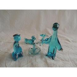 Kerst Groepje van Blauw Glas