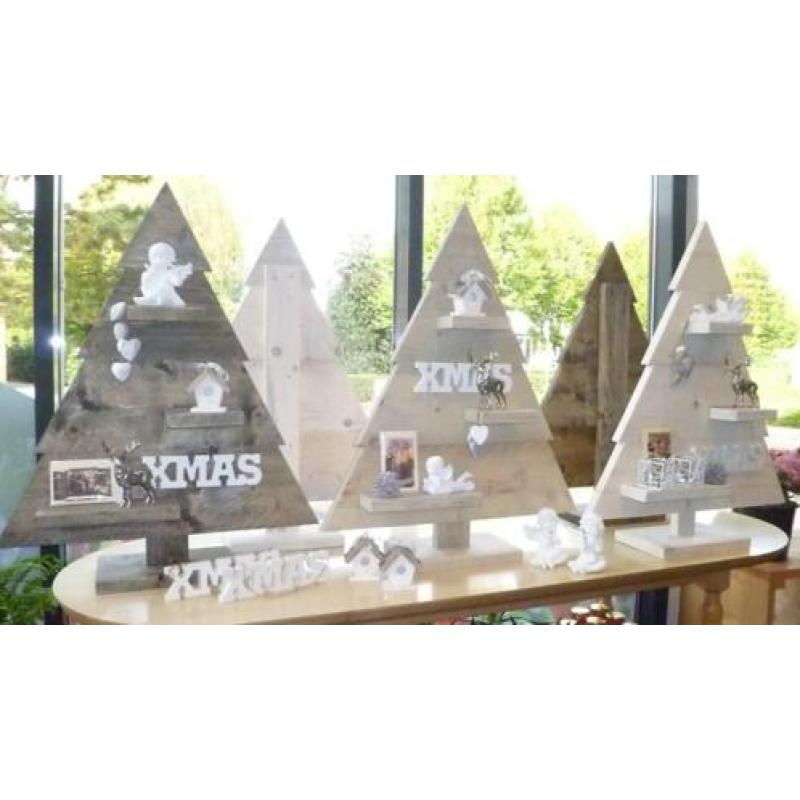 Steigerhouten kerstboom 70/90 cm