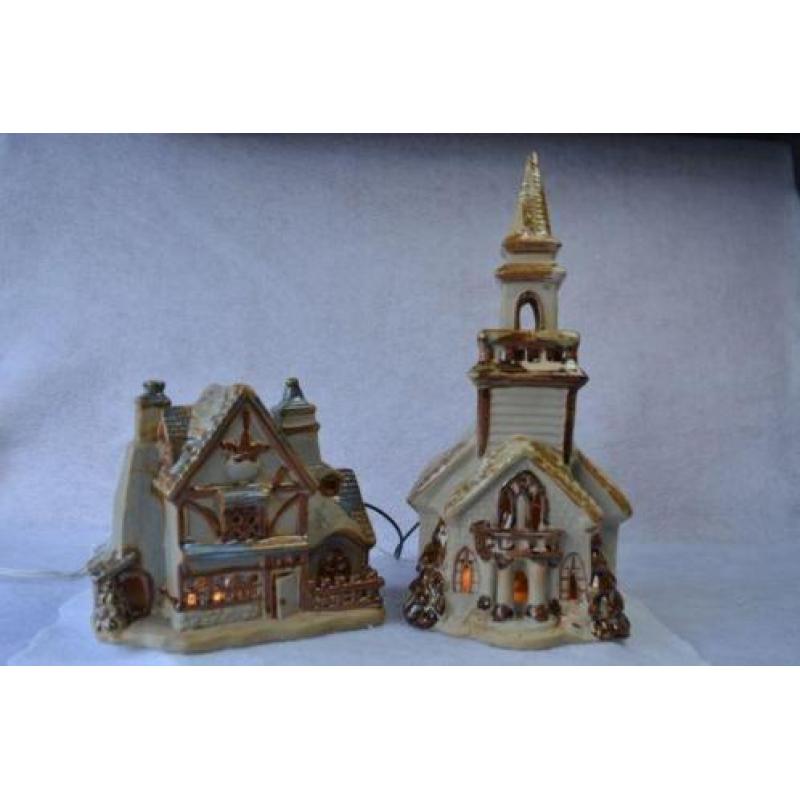 Kerstdorp Kerk met Huis