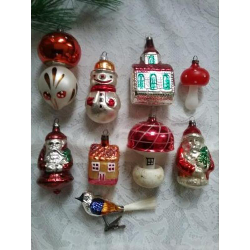 Oude kerstballen kerst figuren kerstversiering kerst bal