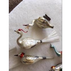 Oude kerstbal vogeltjes
