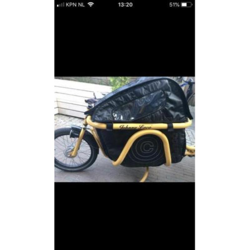 Bakfiets Johnny Loco Cargo yellow cab
