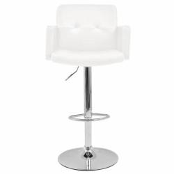 vidaXL Barkrukken design kunstleer wit 2 st