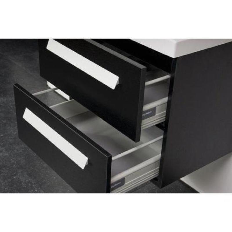 Saniclass Foggia badmeubelset 80cm 1 kraangat black wood