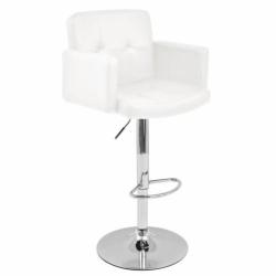 vidaXL Barkrukken design kunstleer wit 2 st