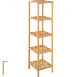 Houten badkamerrek 5 etages van bamboe 401646