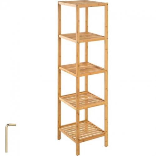 Houten badkamerrek 5 etages van bamboe 401646