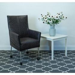 16 Montis Chaplin stoelen Vintage leder rsv onderstel + wiel
