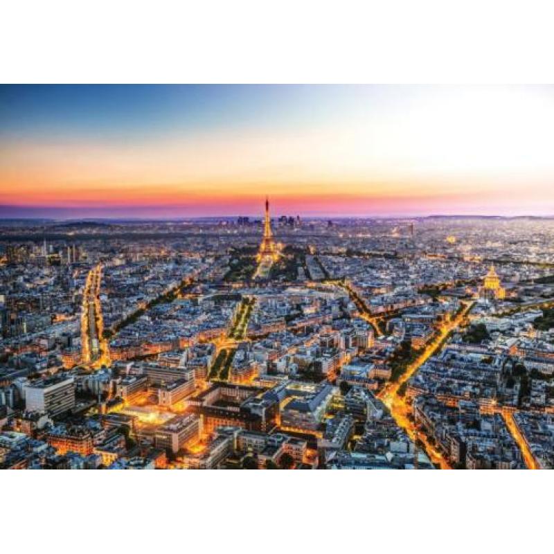 Parijs fotobehang Eiffeltoren, Parijs in de avond
