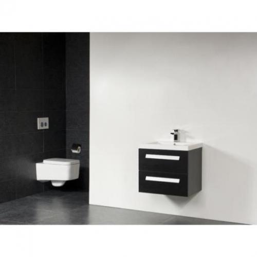 Saniclass Foggia badmeubelset 80cm 1 kraangat black wood