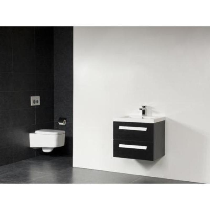 Saniclass Foggia badmeubelset 80cm 1 kraangat black wood
