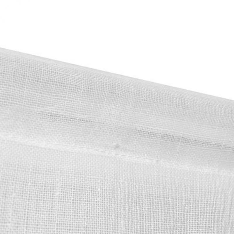 vidaXL 2 Keukenvitrages linnenachtig 60 x 160 cm wit