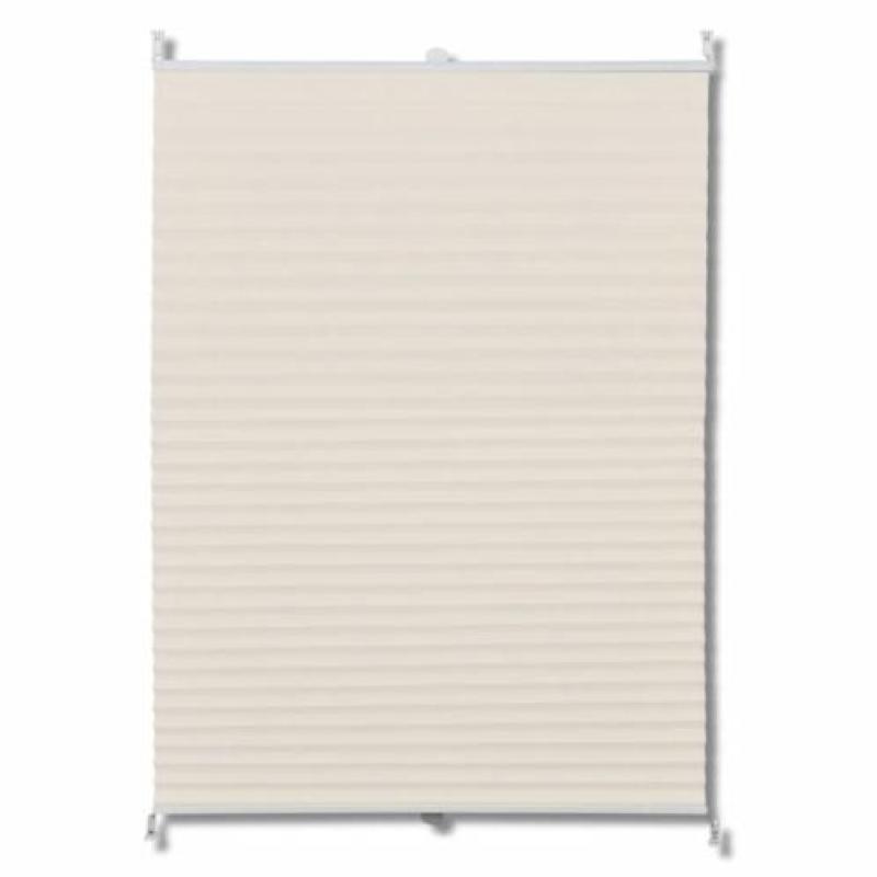 vidaXL Plissé rolgordijn 70x150cm creme