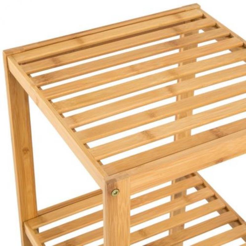 Houten badkamerrek 5 etages van bamboe 401646