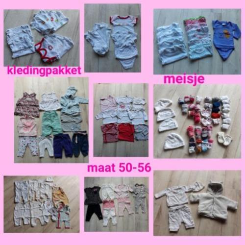 Pakket babykleding meisje maat 50-56