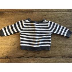 Noppies vest Mt 50 donkergrijs gestreept