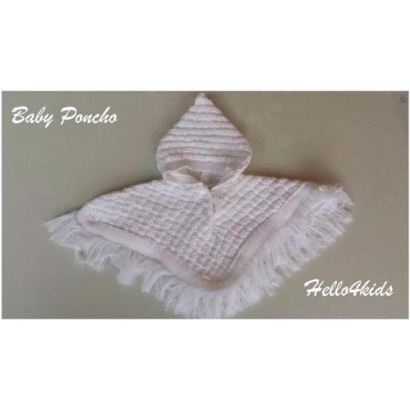 50 baby poncho cape vestje new born voor doop