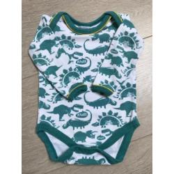 Rompers lange mouw met print - 3 stuks - mt 50/56