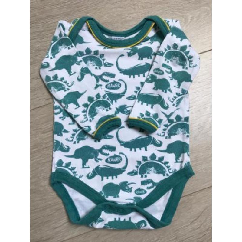 Rompers lange mouw met print - 3 stuks - mt 50/56