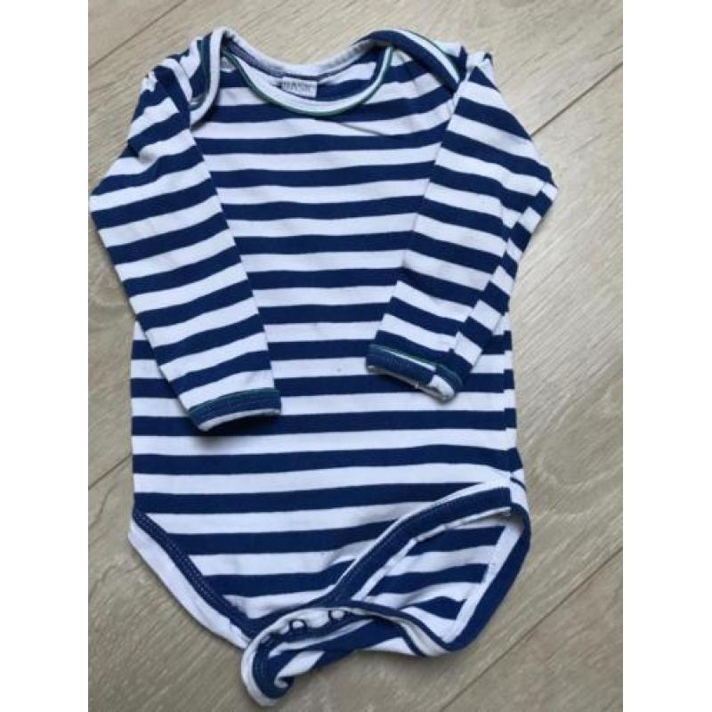 Rompers lange mouw met print - 3 stuks - mt 50/56