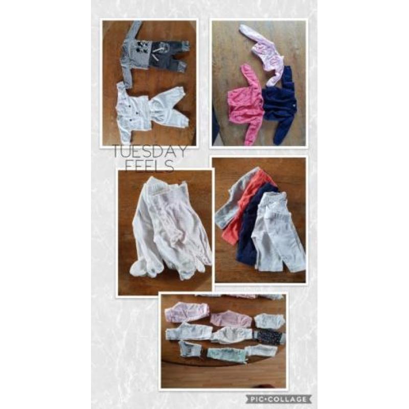 Groot baby meisje kledingpakket maat 50/56 + extra's