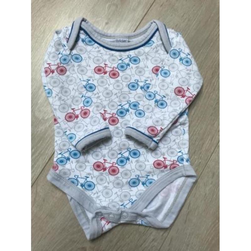 Rompers lange mouw met print - 3 stuks - mt 50/56
