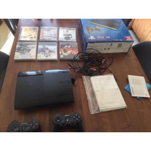 Sony PlayStation 3 + spellen +2 controllers