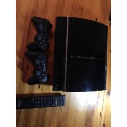 Playstaytion 3 60gb, 2controllers, afstandbediening, spellen
